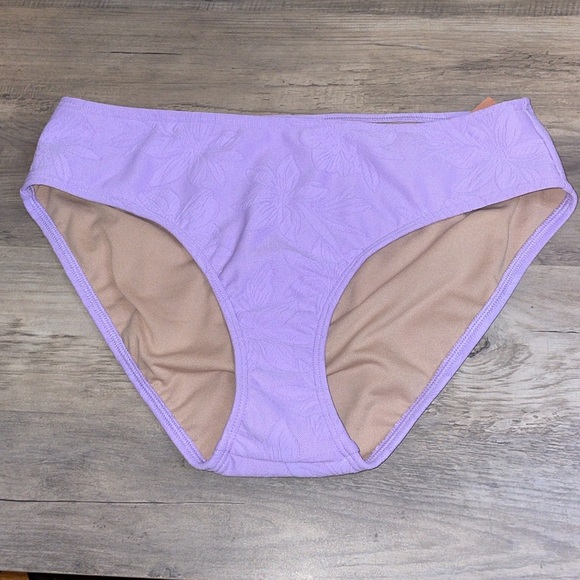 Shade & Shore womens bathing suit medium 8 10 bottom bikini swim purple NWT - Picture 1 of 8